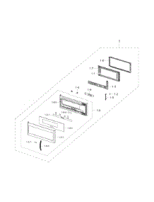 Door parts for Samsung Microwave ME21K7010DG/AA / 0000 from AppliancePartsPros.com