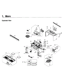Main Asy parts for Samsung Microwave SMH1611S/XAA / 0000 from AppliancePartsPros.com