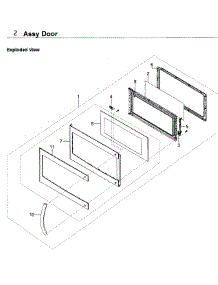 Door parts for Samsung Microwave SMH1611S/XAA / 0000 from AppliancePartsPros.com