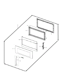 Door Assy parts for Samsung Microwave SMH1926B/XAA / 0000 from AppliancePartsPros.com