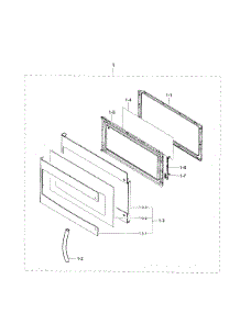 Door Assy parts for Samsung Microwave SMH1926S/XAA / 0000 from AppliancePartsPros.com