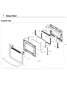 Door parts for Samsung Range NE58K9500SG/AA / 0000 from AppliancePartsPros.com