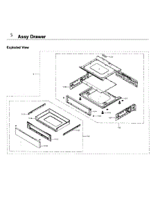 Drawer parts for Samsung Range NE58K9500SG/AA / 0000 from AppliancePartsPros.com