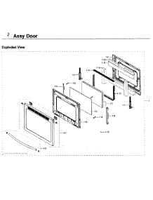 Door parts for Samsung Range NE58K9560WS/AA / 0000 from AppliancePartsPros.com