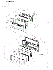 Door parts for Samsung Range NE58K9850WS/AA / 0000 from AppliancePartsPros.com
