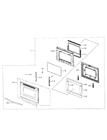 Door Section parts for Samsung Range NE59J3420SB/AA / 0003 from AppliancePartsPros.com