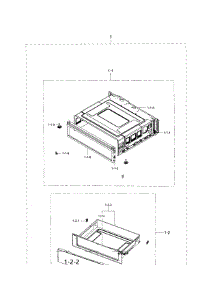 Drawer Section parts for Samsung Range NE59J3420SS/AA / 0003 from AppliancePartsPros.com