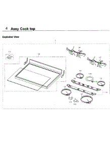 Cooktop parts for Samsung Range NE59J3420SW/AA / 0005 from AppliancePartsPros.com