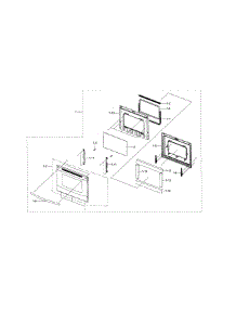 Door parts for Samsung Range NE59J3420SW/AA / 0002 from AppliancePartsPros.com