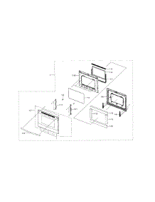 Door parts for Samsung Range NE59J3420SW/AA / 0000 from AppliancePartsPros.com
