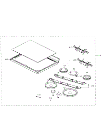 Cooktop parts for Samsung Range NE59J7630SG/AA / 0001 from AppliancePartsPros.com