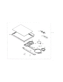 Cooktop parts for Samsung Range NE59J7630SW/AA / 0000 from AppliancePartsPros.com