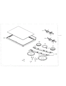 Cooktop parts for Samsung Range NE59J7630SW/AA / 0001 from AppliancePartsPros.com