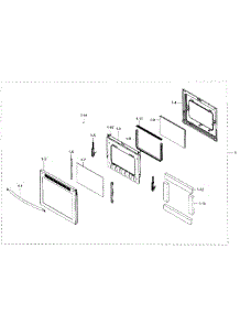 Door Section parts for Samsung Range NE59J7650WS/AA / 0003 from AppliancePartsPros.com