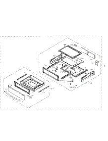 Drawer Section parts for Samsung Range NE59J7750WS/AA / 0002 from AppliancePartsPros.com