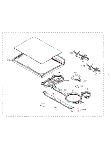 Cooktop Section parts for Samsung Range NE59J7850WG/AA / 0003 from AppliancePartsPros.com