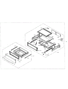 Drawer Section parts for Samsung Range NE59J7850WS/AA / 0002 from AppliancePartsPros.com