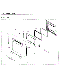Door parts for Samsung Range NE59K3310SB/AA / 0000 from AppliancePartsPros.com