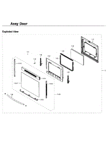 Door parts for Samsung Range NE59K3310SS/AA / 0000 from AppliancePartsPros.com