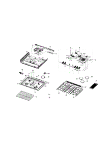 Cooktop Assy parts for Samsung Range NX58H9950WS/AA / 0000 from AppliancePartsPros.com