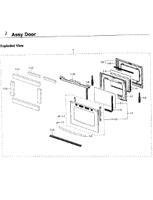 Door parts for Samsung Range NX58J5600SG/AA / 0000 from AppliancePartsPros.com