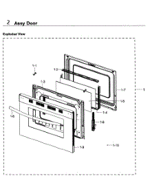 Door parts for Samsung Range NX58K3310SS/AA / 0000 from AppliancePartsPros.com