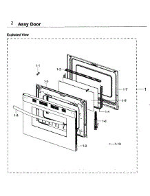 Door parts for Samsung Range NX58K3310SW/AA / 0000 from AppliancePartsPros.com
