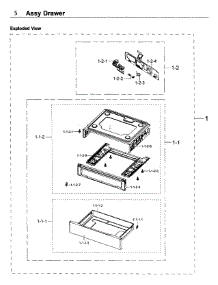 Drawer parts for Samsung Range NX58K3310SW/AA / 0000 from AppliancePartsPros.com