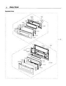 Door parts for Samsung Range NX58K7850SG/AA / 0000 from AppliancePartsPros.com