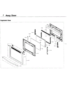 Door parts for Samsung Range NX58K9500WG/AA / 0000 from AppliancePartsPros.com