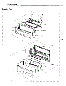 Door parts for Samsung Range NX58K9850SG/AA / 0000 from AppliancePartsPros.com