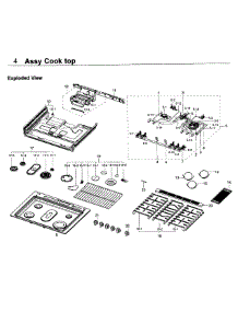 Cooktop parts for Samsung Range NX58K9850SS/AA / 0000 from AppliancePartsPros.com