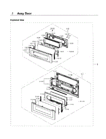 Door parts for Samsung Range NX58K9852SG/AA / 0000 from AppliancePartsPros.com