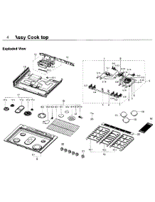 Cooktop parts for Samsung Range NX58K9852SG/AA / 0000 from AppliancePartsPros.com