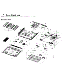Cooktop parts for Samsung Range NY58J9850WS/AA / 0000 from AppliancePartsPros.com
