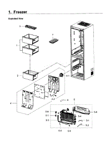 Freezer parts for Samsung Refrigerator RB12J8896S4/AA / 0001 from AppliancePartsPros.com