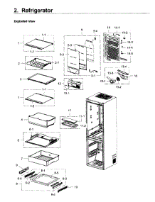 Fridge parts for Samsung Refrigerator RB12J8896S4/AA / 0001 from AppliancePartsPros.com