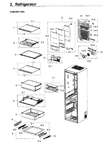 Fridge parts for Samsung Refrigerator RB12J8896S4/AA / 0000 from AppliancePartsPros.com