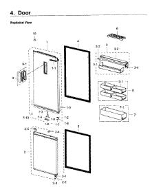 Door parts for Samsung Refrigerator RB12J8896S4/AA / 0000 from AppliancePartsPros.com