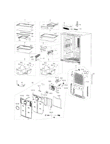 Fridge parts for Samsung Refrigerator RF18HFENBWW/AA / 0000 from AppliancePartsPros.com