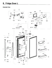 Frodge Door L parts for Samsung Refrigerator RF22K9381SG/AA / 0001 from AppliancePartsPros.com