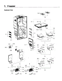 Freezer parts for Samsung Refrigerator RF22K9381SG/AA / 0002 from AppliancePartsPros.com