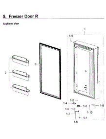 Freezer Door R parts for Samsung Refrigerator RF22K9381SG/AA / 0000 from AppliancePartsPros.com