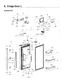 Fridge Door L parts for Samsung Refrigerator RF22K9381SR/AA / 0000 from AppliancePartsPros.com