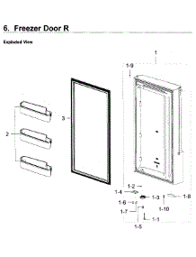 Freezer Door R parts for Samsung Refrigerator RF22K9581SR/AA / 0001 from AppliancePartsPros.com