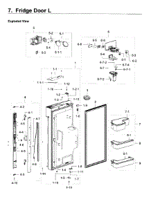 Fridge Door L parts for Samsung Refrigerator RF22K9581SR/AA / 0001 from AppliancePartsPros.com