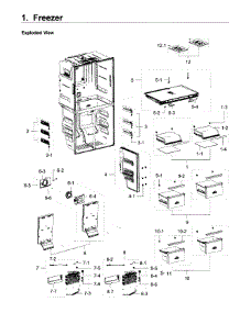 Freezer parts for Samsung Refrigerator RF22K9581SR/AA / 0002 from AppliancePartsPros.com