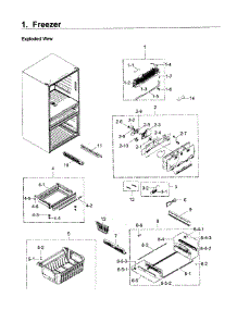 Freezer parts for Samsung Refrigerator RF22KREDBSG/AA / 0001 from AppliancePartsPros.com