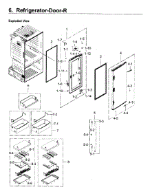 Fridge Door R parts for Samsung Refrigerator RF22KREDBSG/AA / 0001 from AppliancePartsPros.com