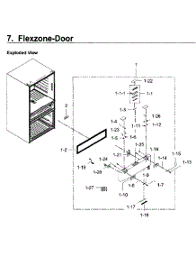 Flexzone parts for Samsung Refrigerator RF22KREDBSG/AA / 0001 from AppliancePartsPros.com